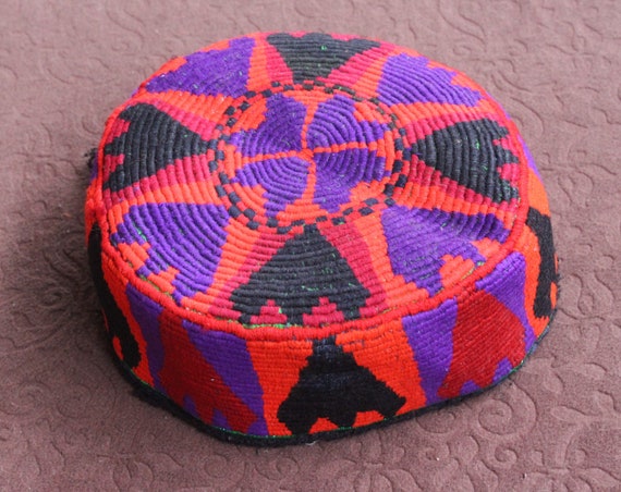 Afghan Hat, Manzoori Pashtun Hat, Colorful Handma… - image 4