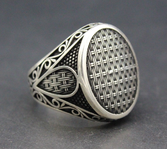 Unique 925K Sterling Silver Turkish Silver Ring, … - image 1