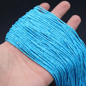 1 Strand Afghan Beads, Afghan Turquoise Stones Beads, Heishi Beads, 2mm Beads, Lapis Lazuli Stone Beads, Lapis Lazuli Beads, Tube Beads,