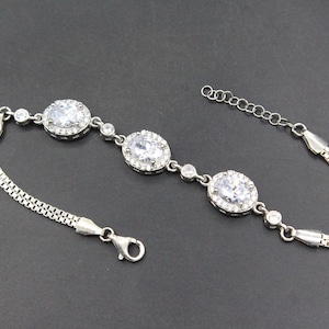 Handcrafted Turkish Sterling Silver Zircon Bracelet: Ottoman Style Jewelry