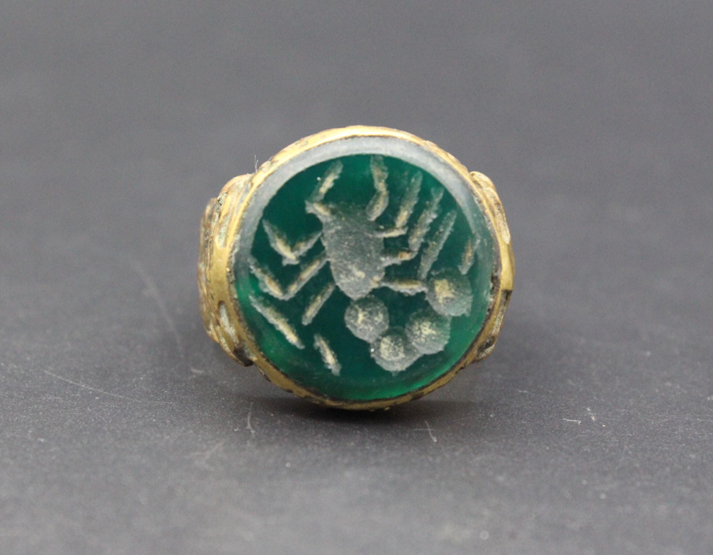 Vintage Afghan Ring, Boho Alpaka Ring, Scorpion Carved Belly Dance Ring ...