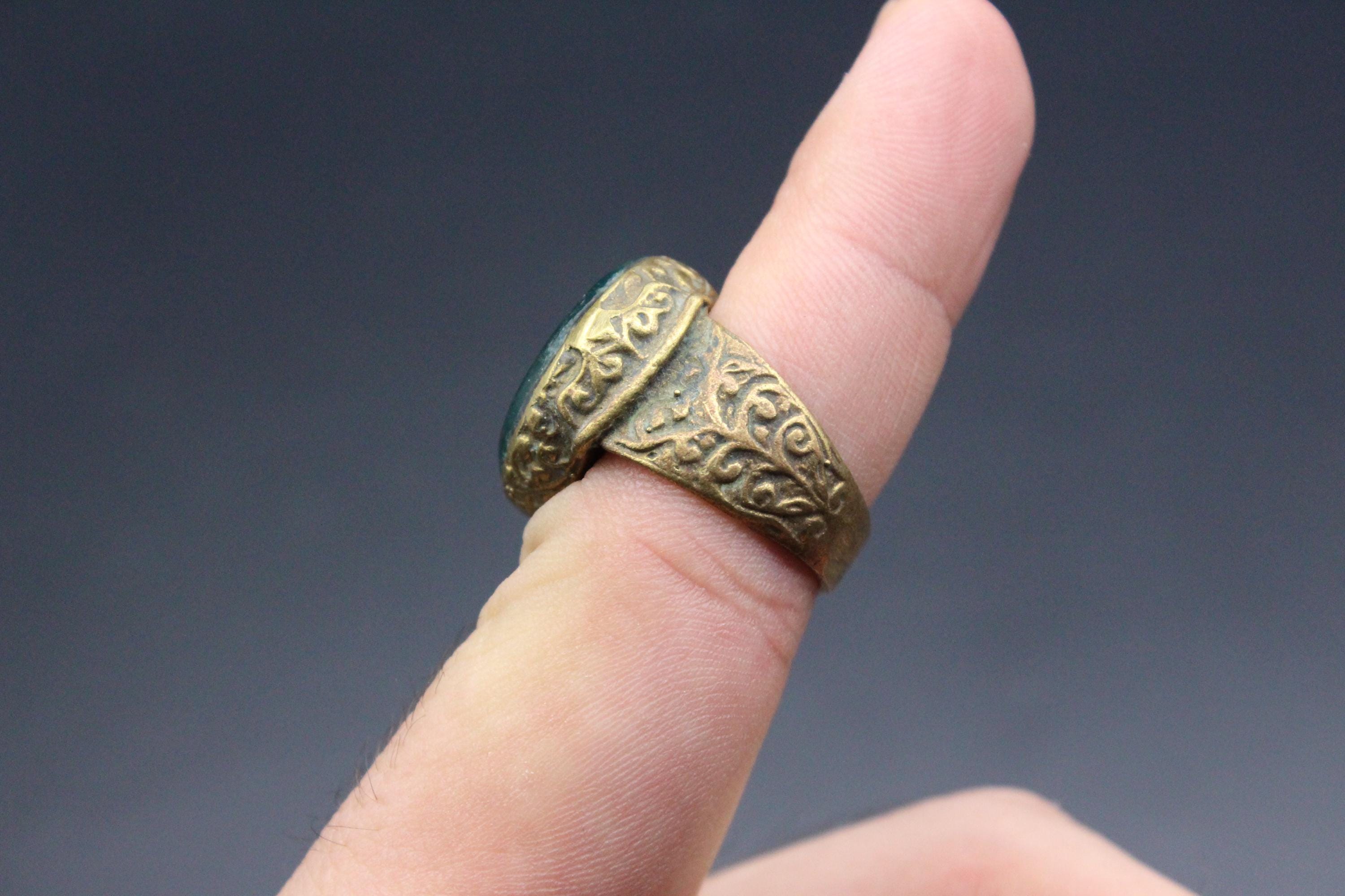 Vintage Afghan Ring, Boho Alpaka Ring, Scorpion Carved Belly Dance Ring ...