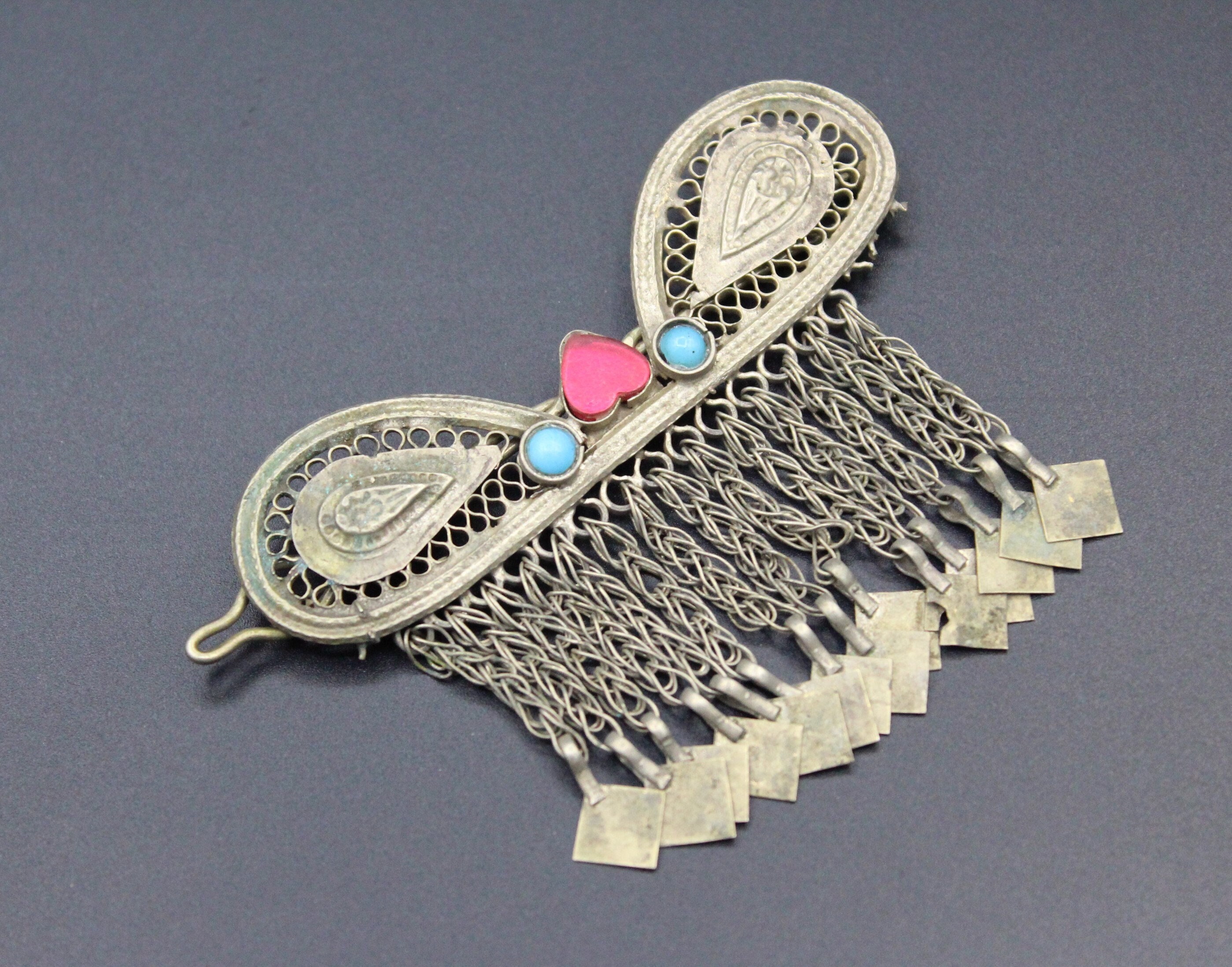 Vintage Afghan or Kuchi Tribe Traditional Handmade Hair Clip Kochi Hair Clip-antique Clip-hair Pine-hire Jewelry-nomadi  main image 4
