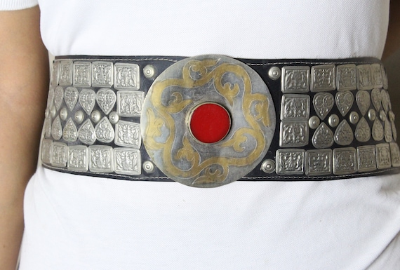 Vintage Kuchi Afghan Tribal Belt, Gypsy Costuming Belt  display picture 3