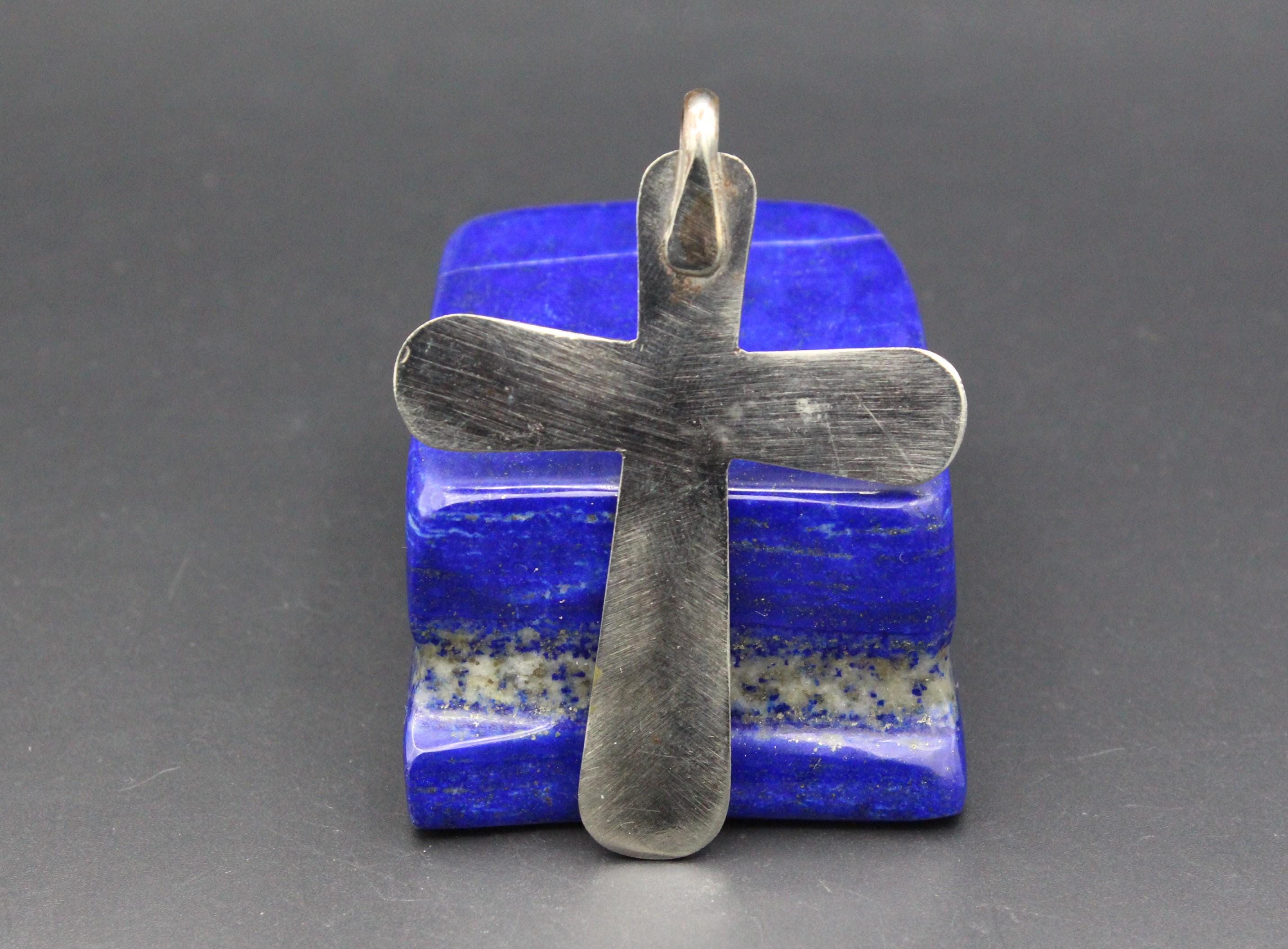 Partail Cross Turkmen Cross Pendant, Partial Gold Wash Cross Pendant, Ruby Beads ...