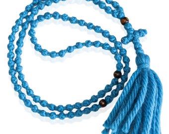 Handmade Wool Komboskini Prayer Rope with Wooden Beads