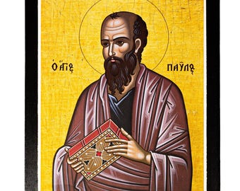 Saint Paul Icon, Apostle Paul, Byzantine Christian Religious Wall Art