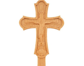 Handcrafted Blessing Hand Wooden Cross: Symbol of Faith and Devotion - Perfect for Orthodox Liturgies & Christian Homes -Religious ornament