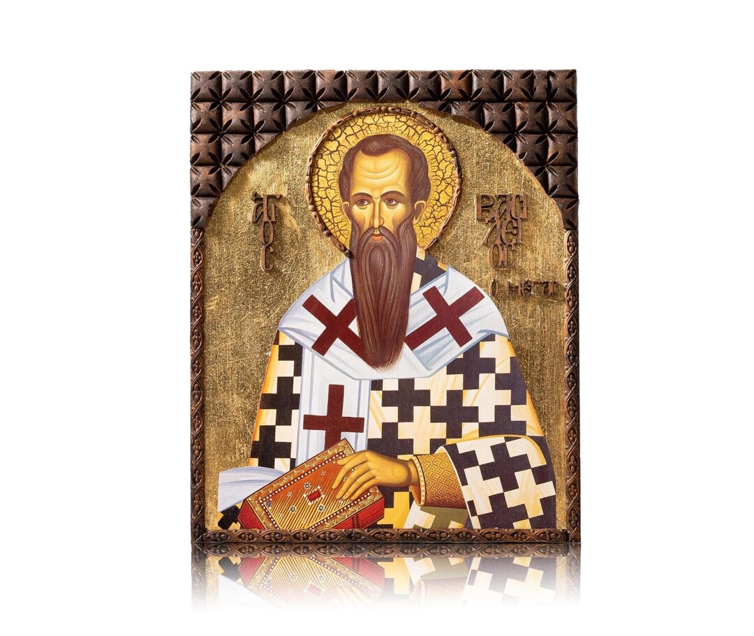 Saint BASIL the Great Orthodox Icon for Christian Iconostasis, New Year ...