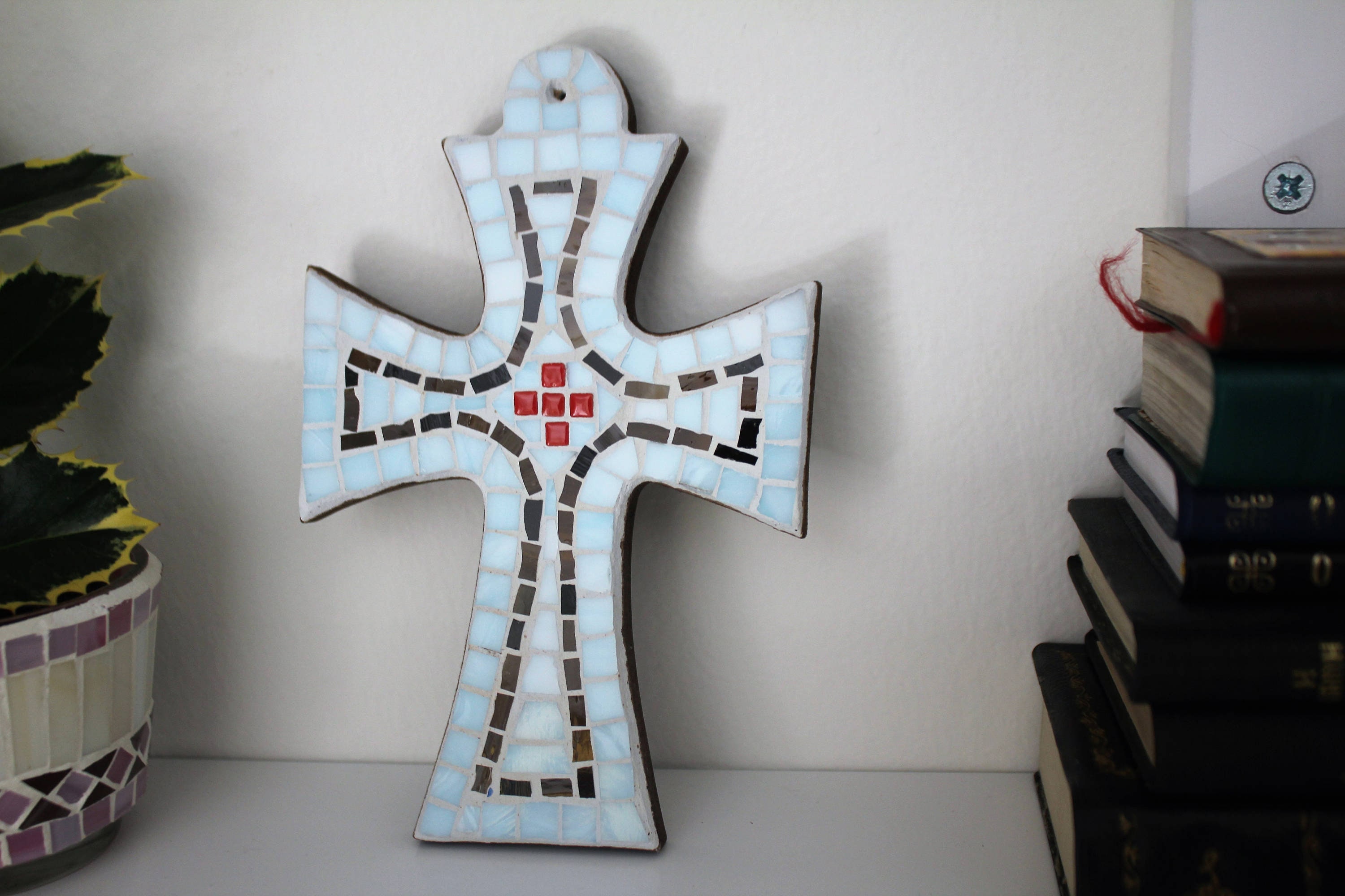 Blaues Mosaik Kreuz für Jugendliche Kinderzimmer Dekor für | Etsy