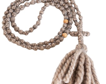 Alpaca Wool Prayer Rope: 100 Knots, Orthodox Rosary with Cross