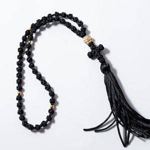 Handmade Rattail Komboskini: Knotted Prayer Rope with Virgin Mary Cross