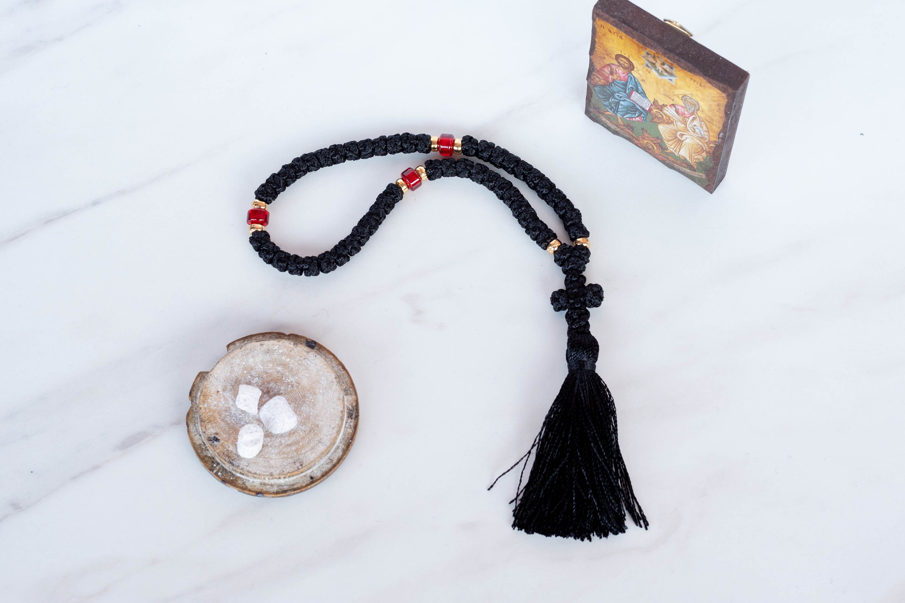  Handmade 33 Knot Orthodox Prayer Rope Chotki/Kombotskini Wooden  Beads : Handmade Products