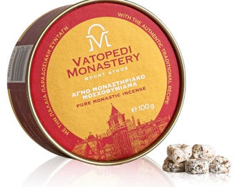 Incense in tin from Mount Athos Fragrance handmade incense from Vatopedi Greek Athonite Monastery by monks Fine quality long lasting product