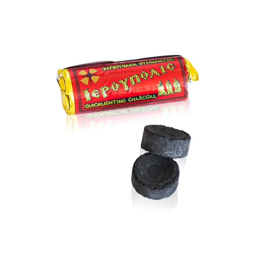 27mm Charcoal Disks, Handmade Greek Orthodox Charcoal Briquettes