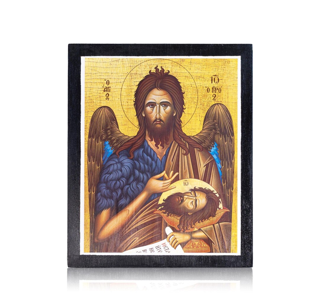 Saint John the Baptist Orthodox Icon - Christian Wall Hanging ...