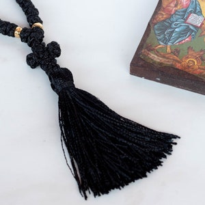 Fully Handmade Traditional Black Prayer Rope With Red Beads | Orthodox ...