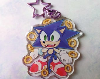 Adventure Hedgehog | Double sided keyring