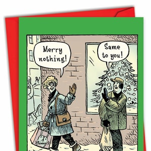 Christmas Greeting Card w/ Envelope (1 Card) Merry Christmas Holiday Atheist Christmas, For Him For Her