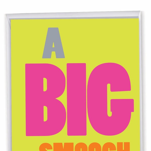 Jumbo Blank All Occasions Greeting Card 8.5 x 11 Inch with Envelope (1 Pack) Big, Jumbo Blank All Occasions Big Smooch