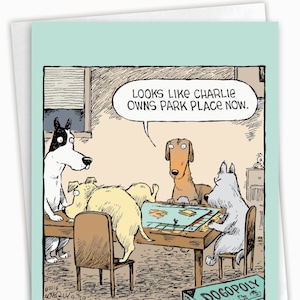 Hysterical Birthday Greeting Card with 5 x 7 Inch Envelope (1 Card)  BdayDogopoly
