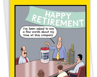 Swear Jar: Funny Retirement Card