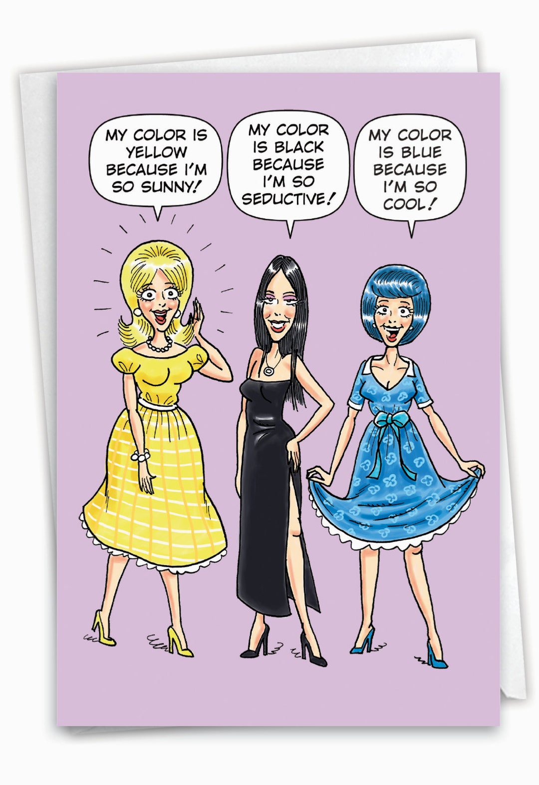 Funny Birthday Greeting Card With Envelope Bday Color is Brown Spencers