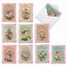 The Best Card Company Valentinstagskarten – 20 Stück, 10x13 Cm, Mit Umschlägen, Herz-Blätter-Design