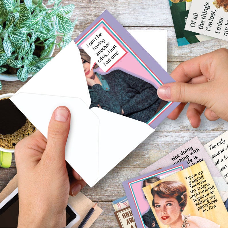 20 Assorted Hilarious Blank Note Cards Bulk Bulk Pack 4 X 5.12 Etsy