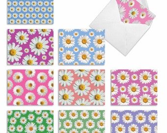 10 Assorted Thank You Notecards  Set 4 x 5.12 Inch with Envelopes (10 Designs, 1 Each) CRAZY DAISY: Assorted Pack Of 10 Mini Notes...