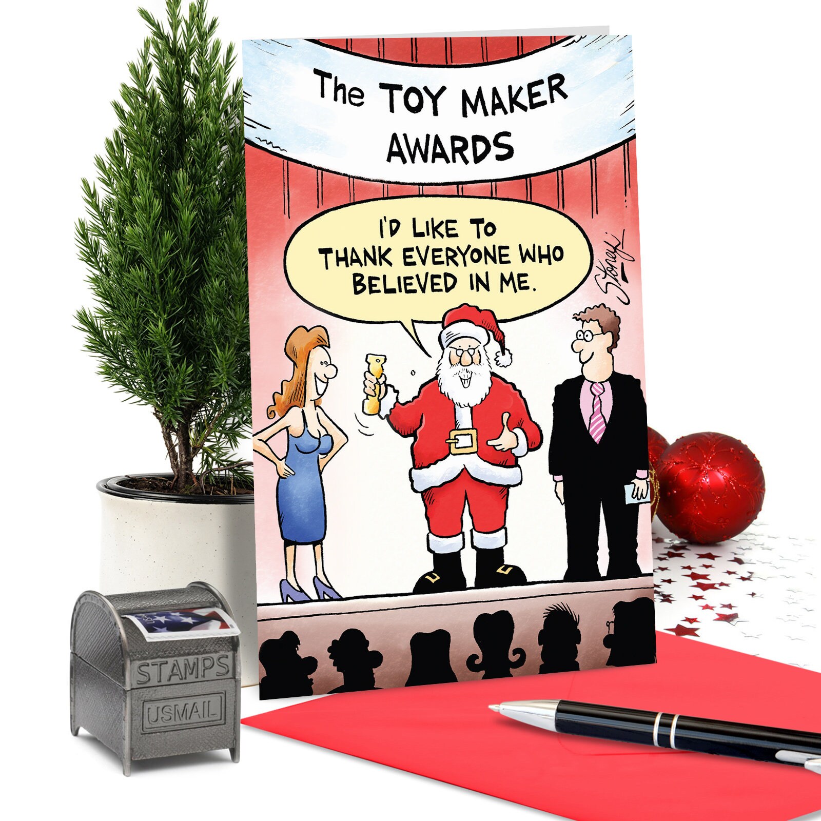 12 Funny Christmas Thank You Greeting Cards Bulk Pack With 5 X Etsy