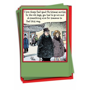 Christmas Movies - 12 Funny Christmas Cards  - Bulk Set, B5888