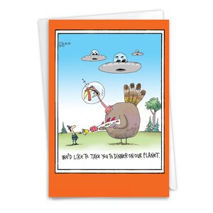 1 Funny Thanksgiving Greeting Card - Take You to dinner Thanksgiving, For Him For Her - NobleWorks