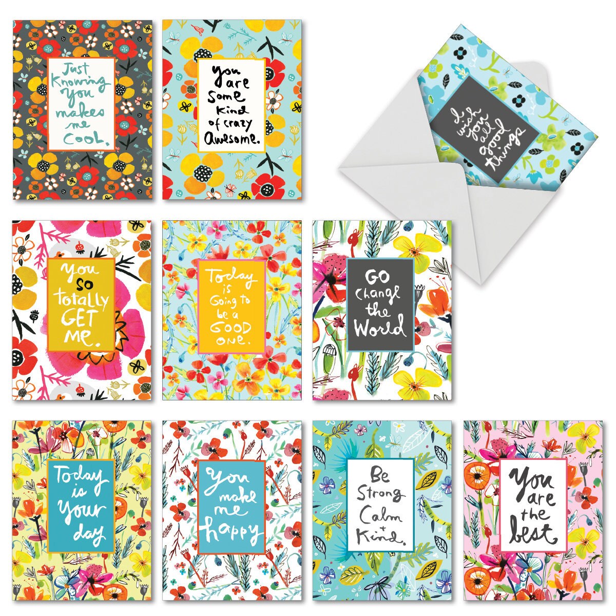 The Best Card Company 10 Blank Inspirational Note Cards Etsy