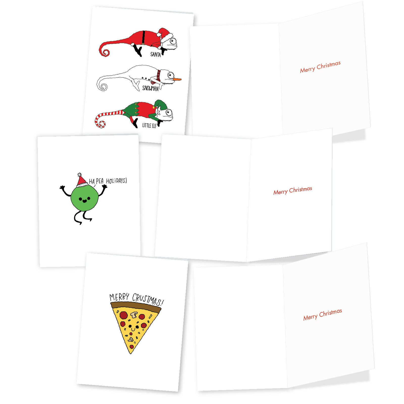 10 Assorted Christmas Note Cards Bulk Pack Set 4 X 5.12 Inch Etsy