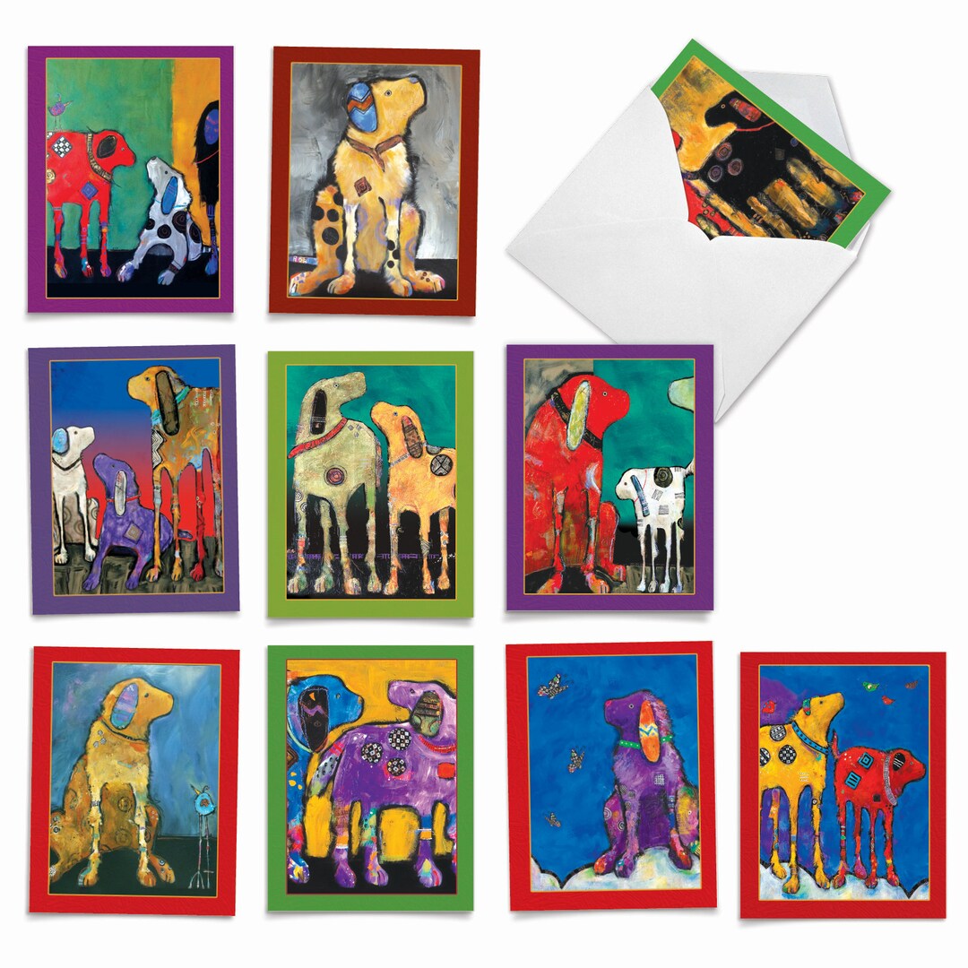 10 Steampunk Cats Blank Note Cards With Envelopes - All Occasion Greeting Cards (M6554OCB)