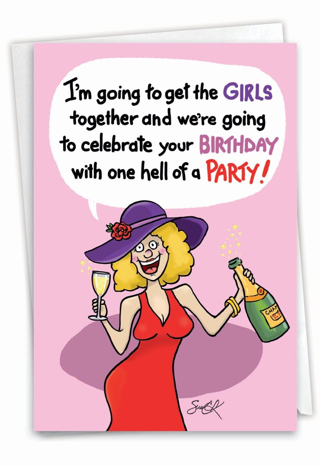 Humorous Birthday Greeting Card From Us With 5 X 7 Inch Envelope 1 Card