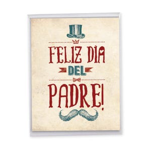 Big Happy Fathers Day Greeting Card (8.5 x 11 Inch) Large Card with EnvelopeFeliz Dia Del Padre - NobleWorks