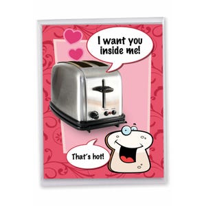 Big Animal Valentines Card with Envelope (8.5 x 11 Inch) Jumbo Notecard for Valentines DaySignificant Otters J5528VDG