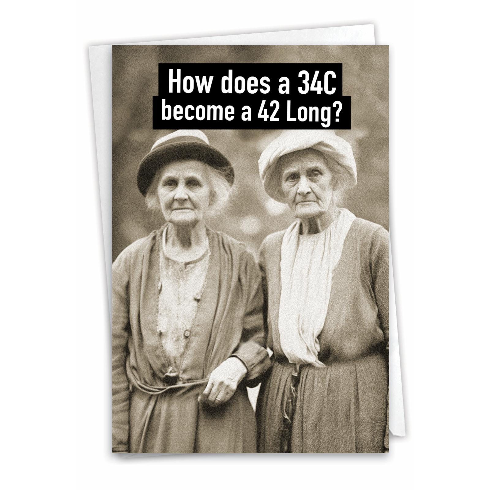 Funny Birthday Paper Card (1 Card) Bday Bra Size | Envelope(s) Included | Made in the USA