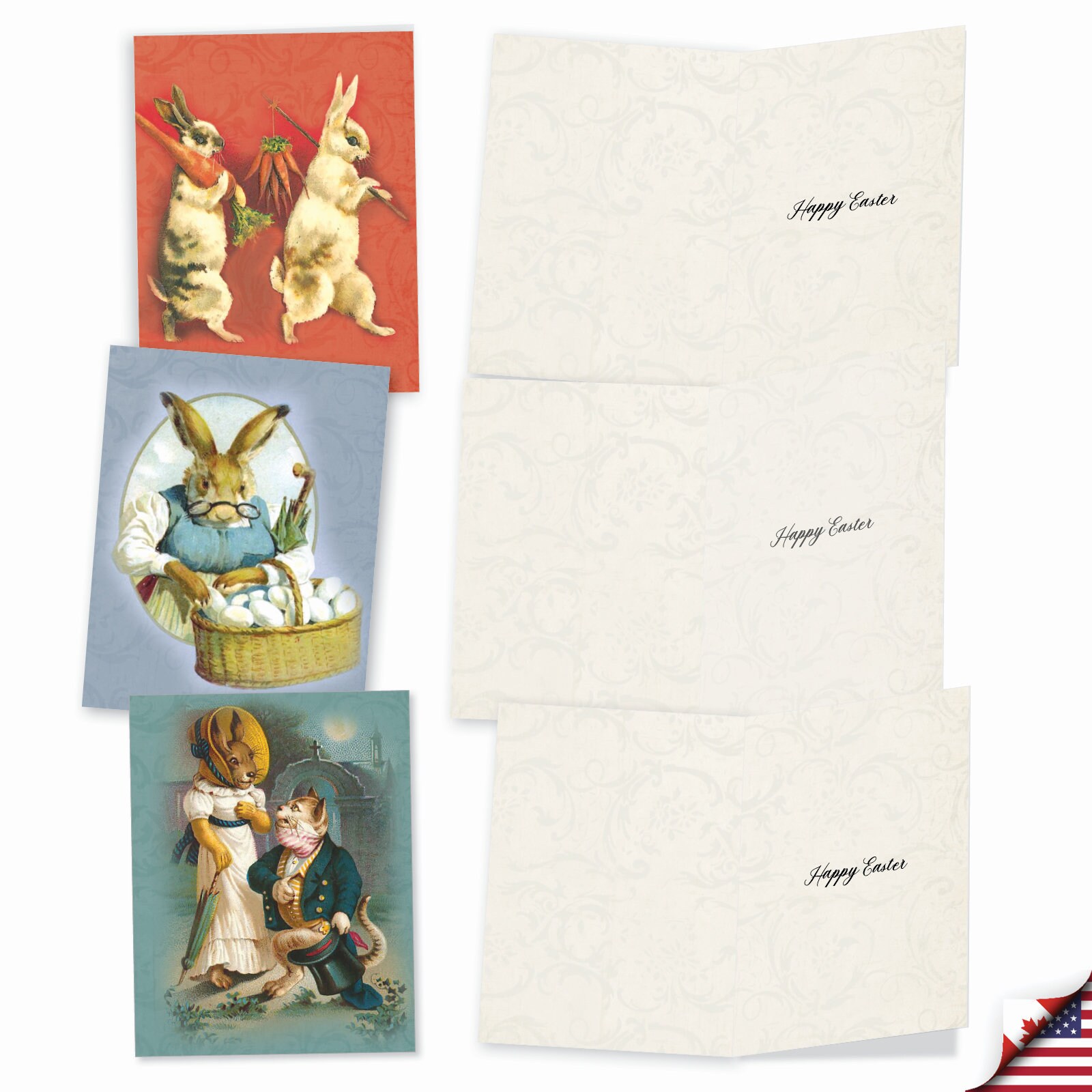 20 Assorted Easter Notes Bulk Pack 4 X 5.12 Inch W/ Envelopes (10 ...