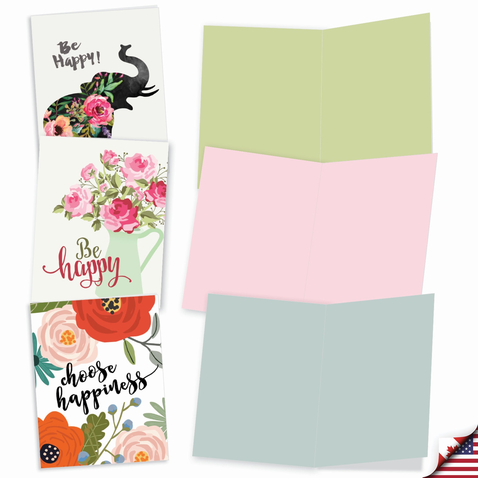 The Best Card Company Elegant Flowers - 20 Assorted Boxed Mother's Day Note Cards With Envelopes (4 X 5.12 Inch) - Script Sentiments AM4175MDG-B2x10 - View #5