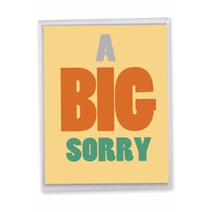 Sorry Card - A Big Sorry from Little Me - Large Single Card 8.5x11 w/ Envelope - J2087SRG
