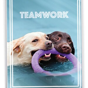 Thank You Card - Team Work - Large 8.5x11 Card w/ Envelope - NobleWorks - J3189DTYG-US