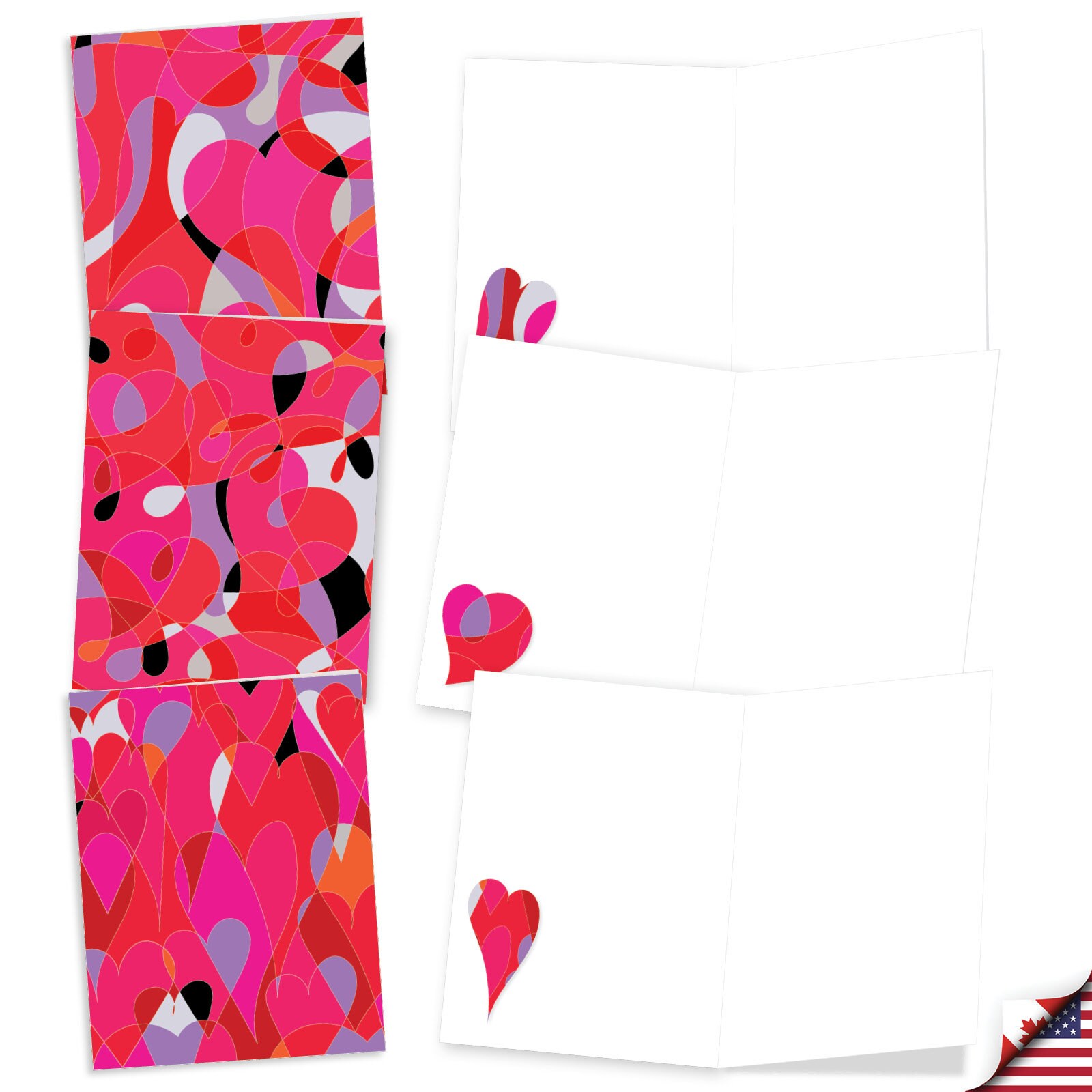 20 Assorted Blank Note Cards Set 4x5.12