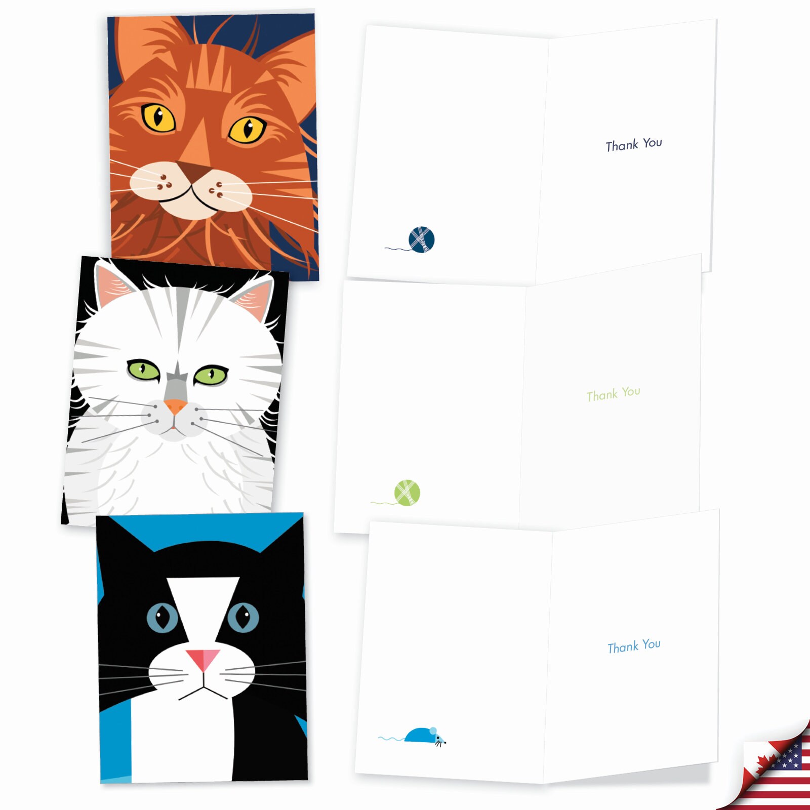 10 Assorted All Occasions Notecards Set 4 X 5.12 Inch With Envelopes ...