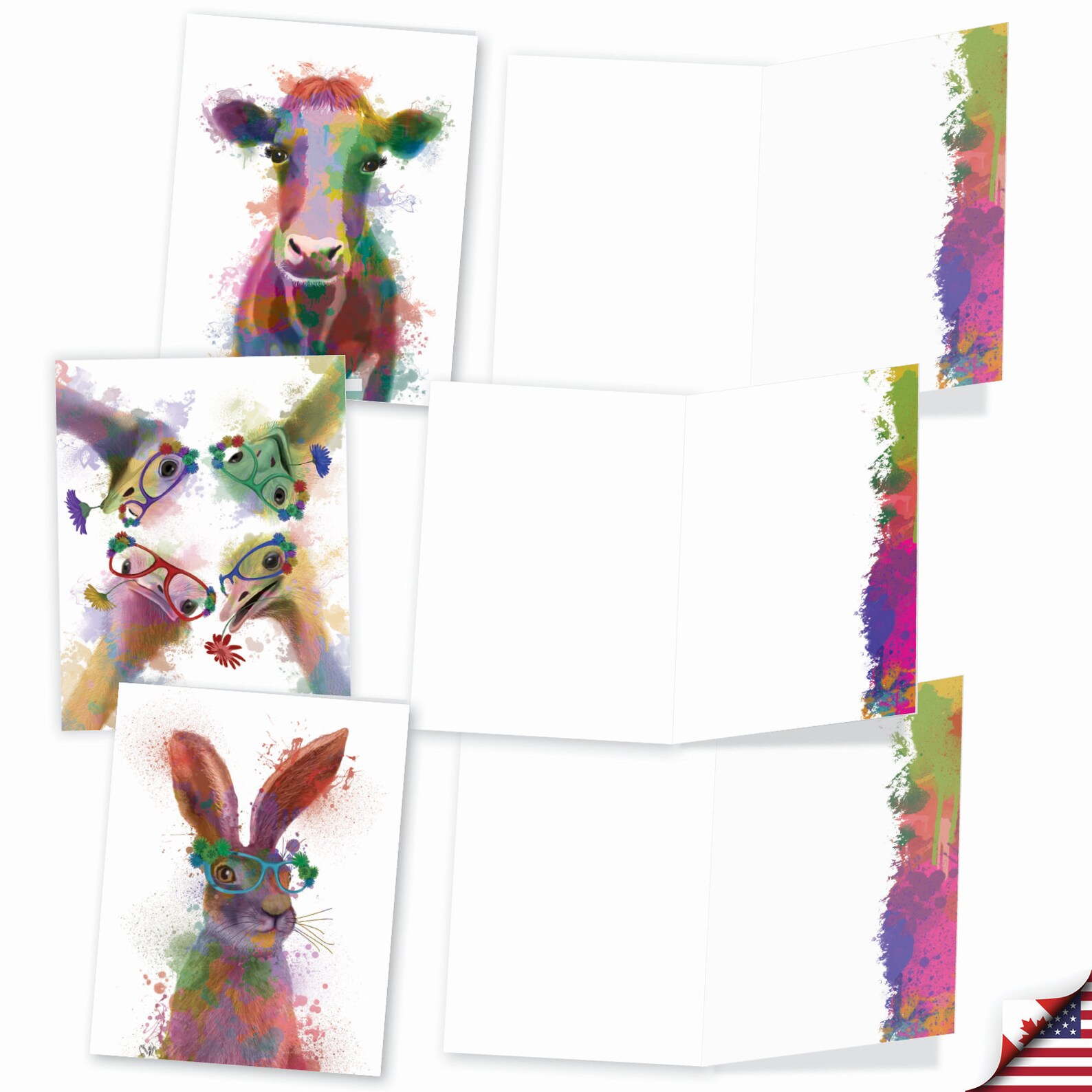 20 Assorted Blank Notes Bulk Pack 4 X 5.12 Inch With Envelopes (10 ...