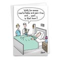 Hysterical Get Well Paper Card with 5 x 7 Inch Envelope (1 Card)  Beer Drip
