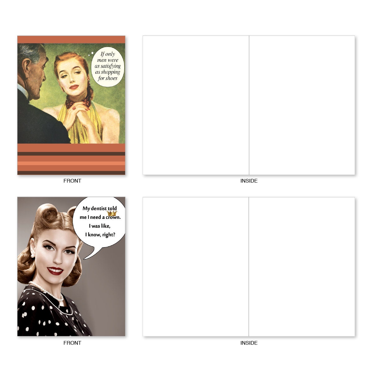 10 Assorted Hilarious Blank Notecards Boxed Set 4 X 5.12 Inch - Etsy