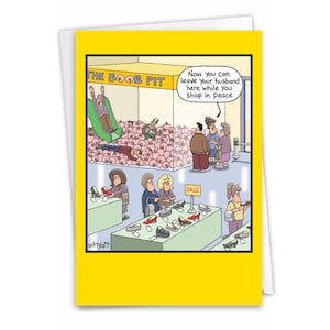 Boob Pit: Funny Birthday Paper Greeting Card, For Him For Her